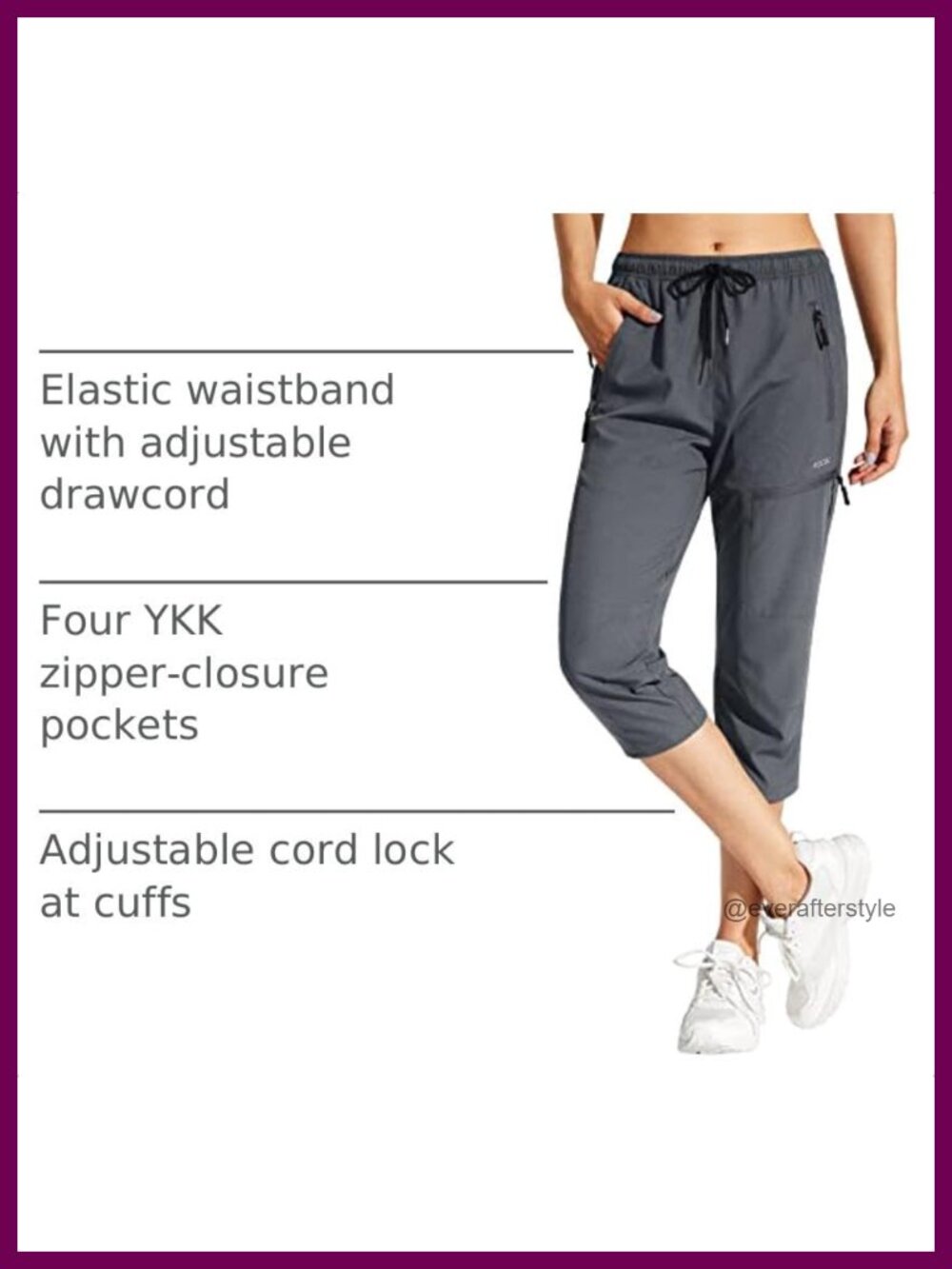 MOCOLY Women's Hiking Cargo Pants Waterproof Lightweight UPF 50+ - Picture 3 of 6